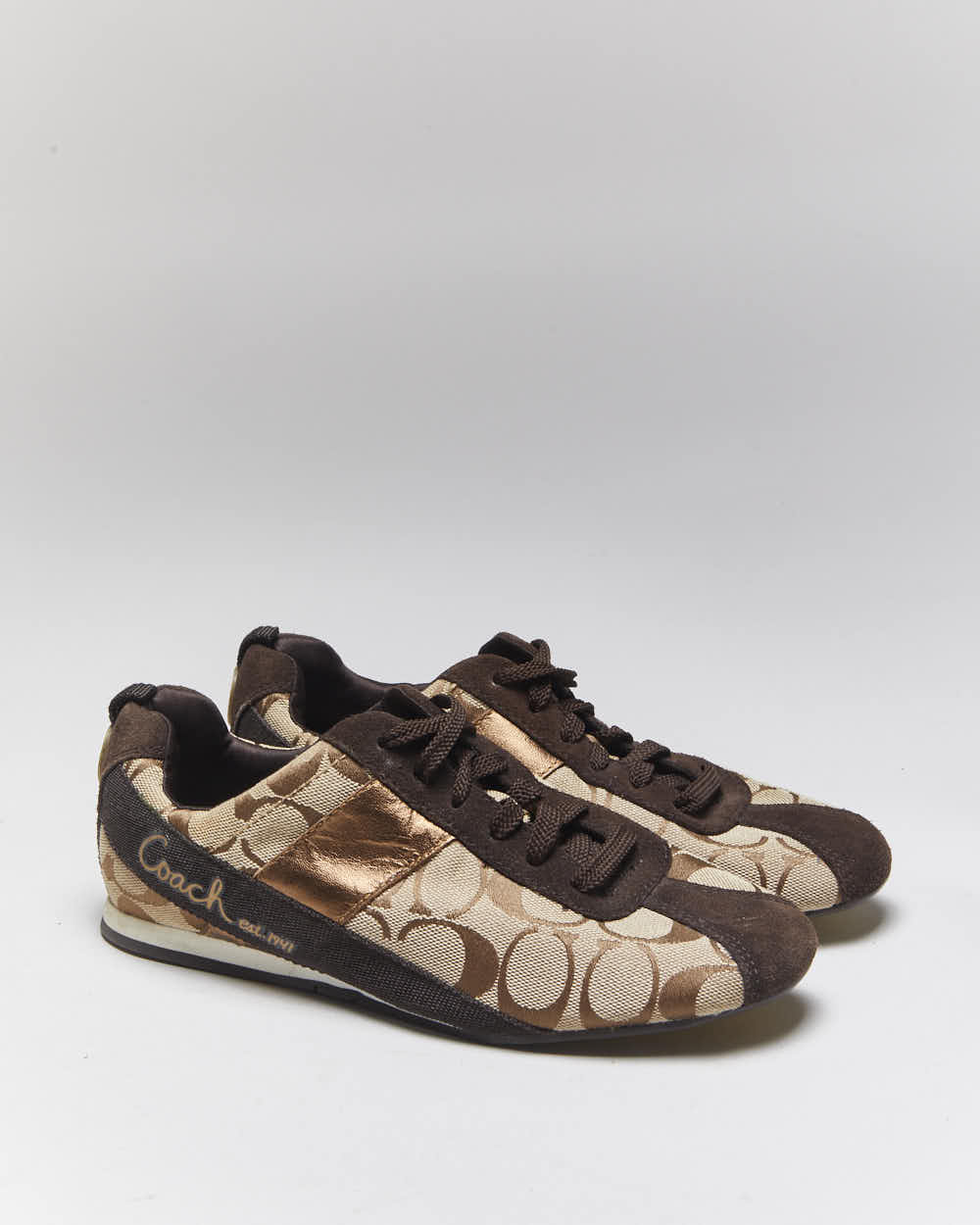 Vintage Y2k 00s Coach Monogram Trainers - UK4