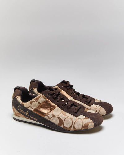 Vintage Y2k 00s Coach Monogram Trainers - UK4