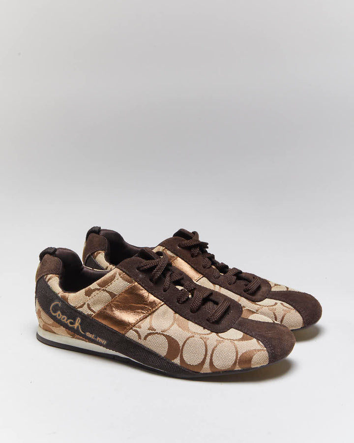Vintage Y2k 00s Coach Monogram Trainers - UK4