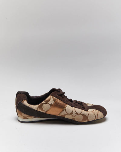 Vintage Y2k 00s Coach Monogram Trainers - UK4