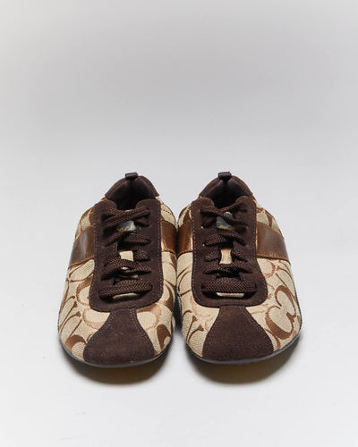 Vintage Y2k 00s Coach Monogram Trainers - UK4