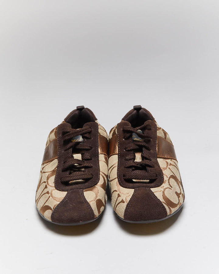 Vintage Y2k 00s Coach Monogram Trainers - UK4
