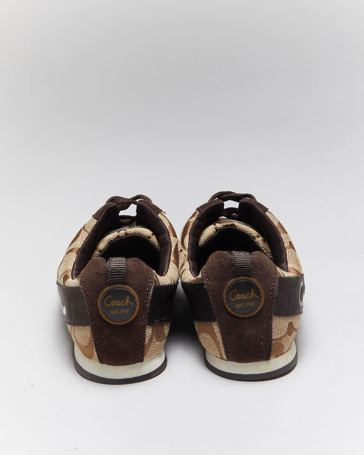 Vintage Y2k 00s Coach Monogram Trainers - UK4