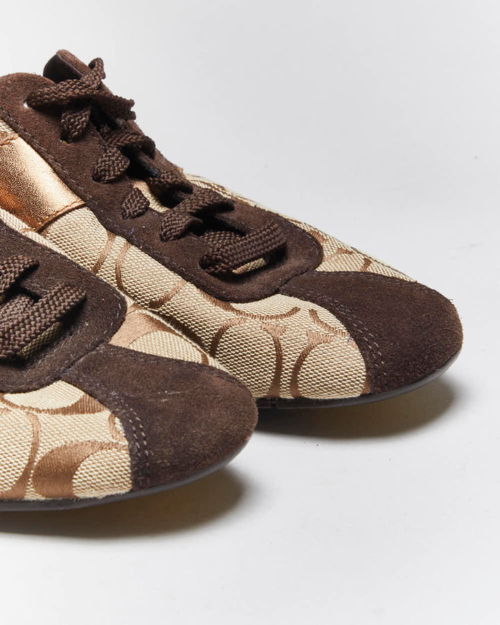 Vintage Y2k 00s Coach Monogram Trainers - UK4