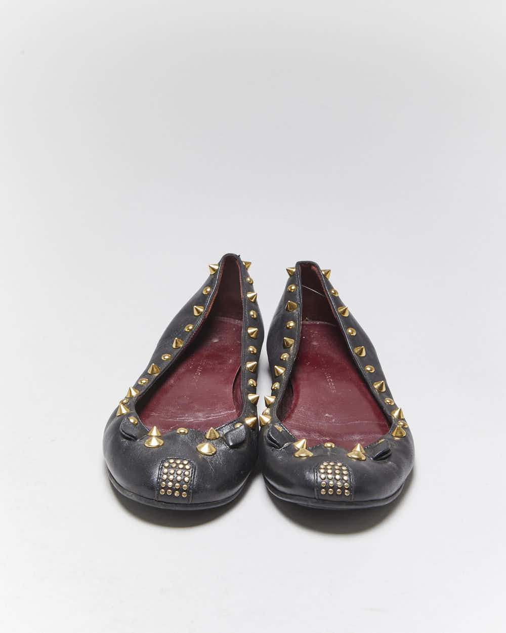 Marc By Marc Jacobs Leather Studded Ballet Flats - UK3