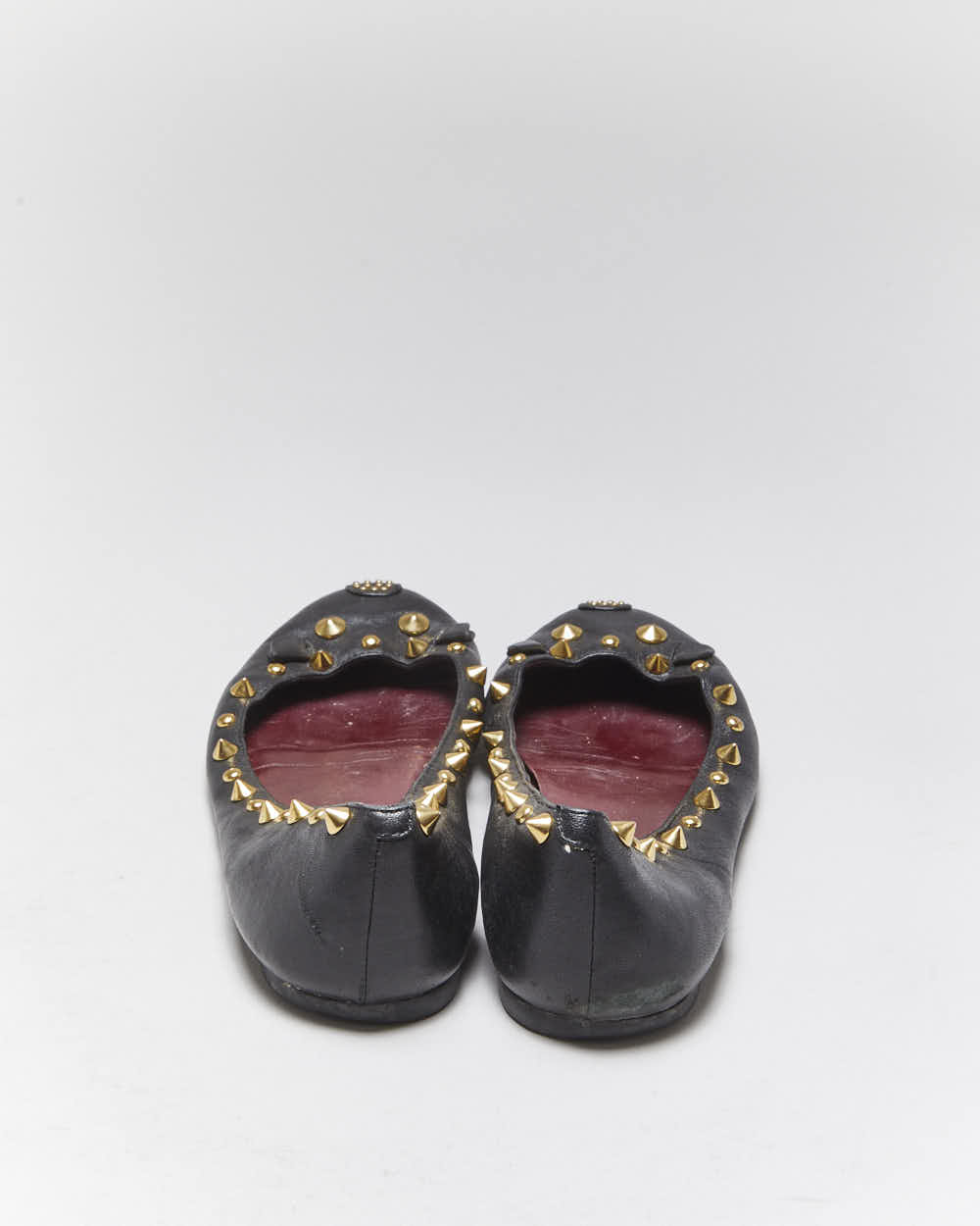 Marc By Marc Jacobs Leather Studded Ballet Flats - UK3
