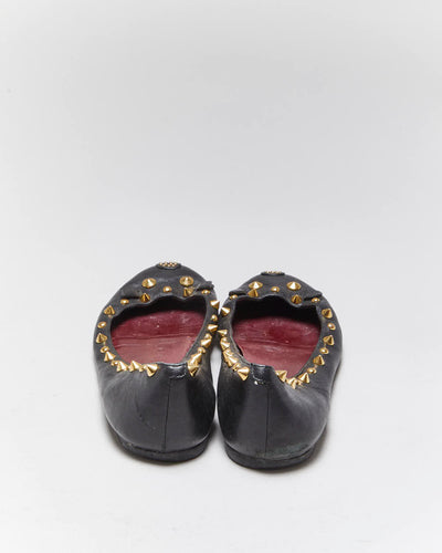 Marc By Marc Jacobs Leather Studded Ballet Flats - UK3