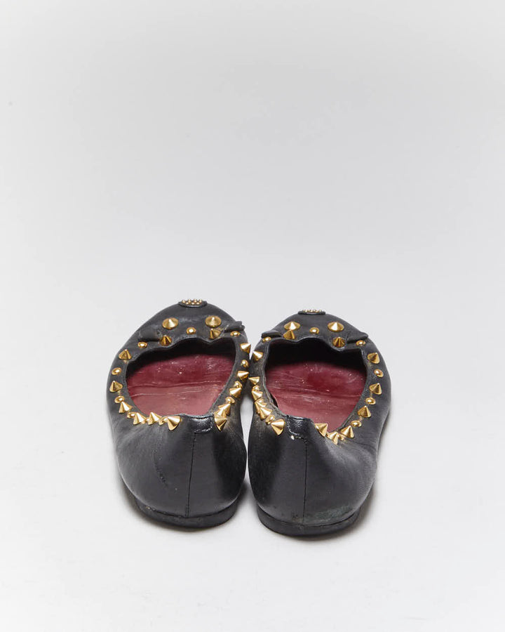 Marc By Marc Jacobs Leather Studded Ballet Flats - UK3