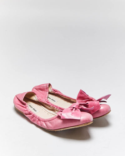 Vintage Miu Miu Bow Ballet Flats - UK3.5