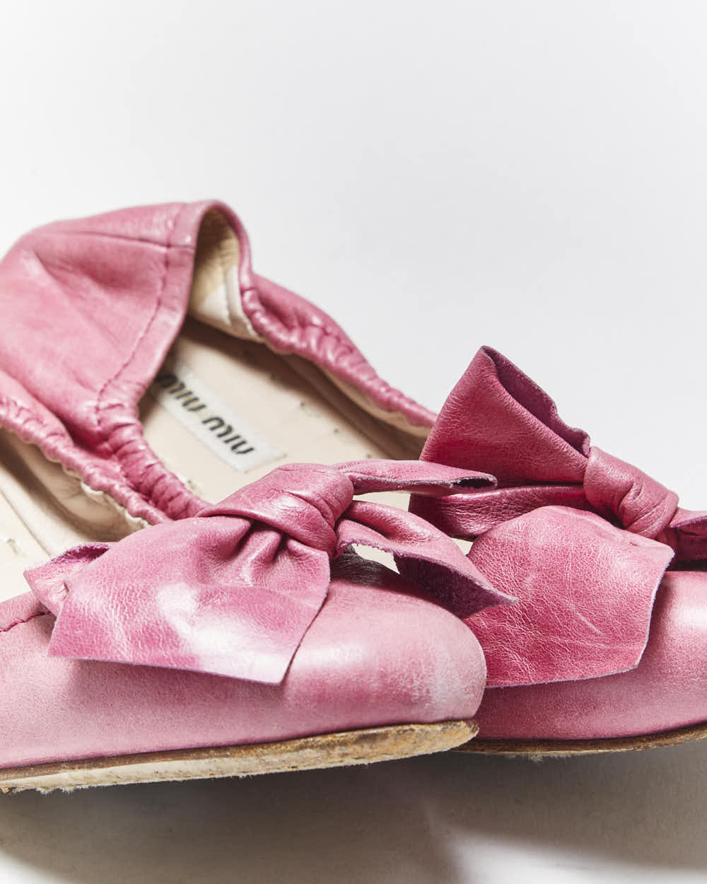 Vintage Miu Miu Bow Ballet Flats - UK3.5