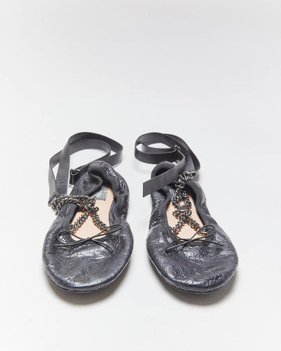 Valentino Garavanii Ankle Chain Ballet Flats - UK3.5