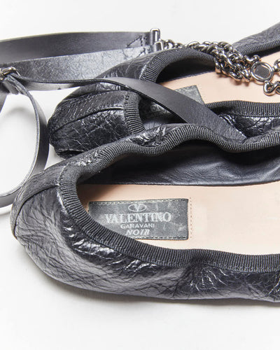 Valentino Garavanii Ankle Chain Ballet Flats - UK3.5