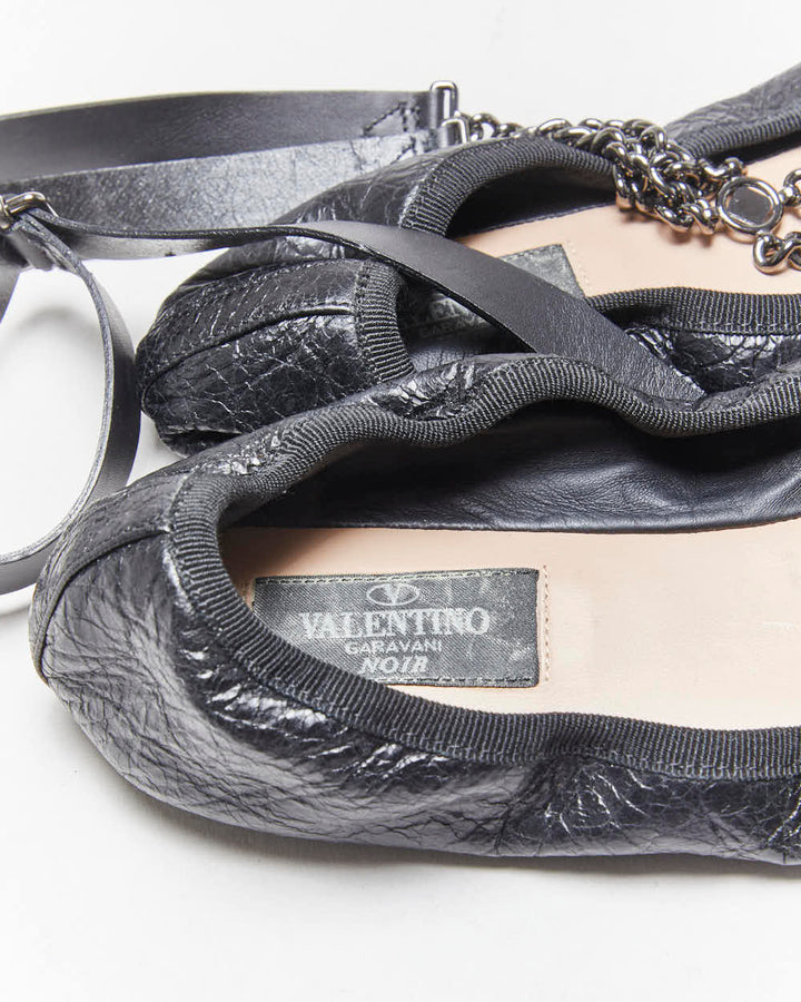 Valentino Garavanii Ankle Chain Ballet Flats - UK3.5
