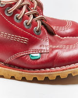 Vintage Kickers Red Leather Hi Boots- UK5
