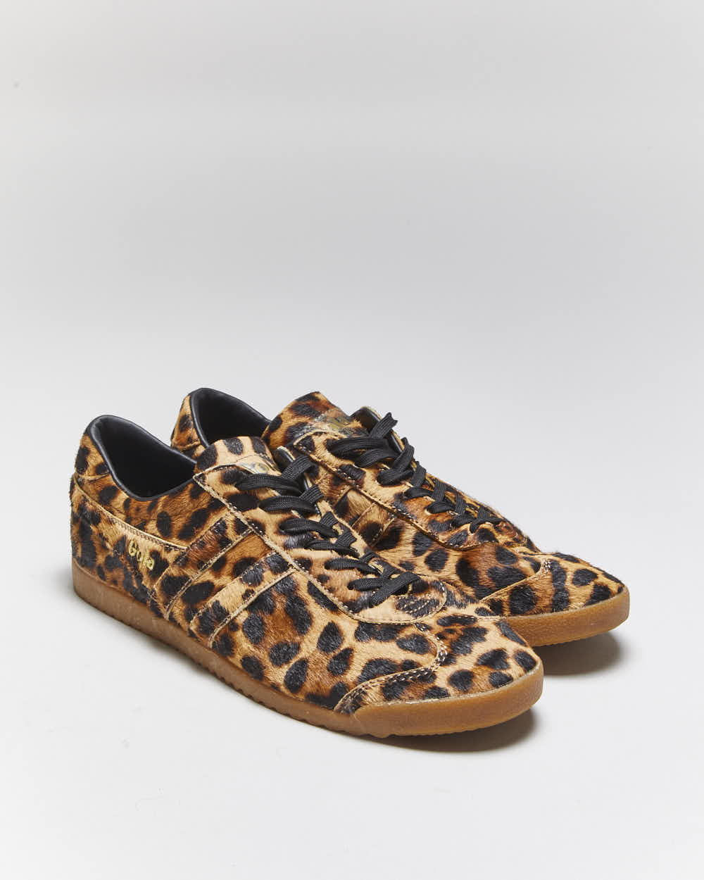 Vintage Gola Leopard Print Calf Hide Trainers - UK6