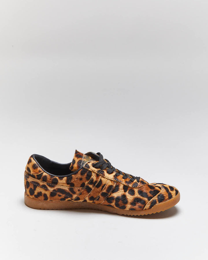 Vintage Gola Leopard Print Calf Hide Trainers - UK6
