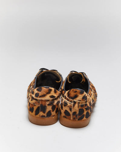 Vintage Gola Leopard Print Calf Hide Trainers - UK6