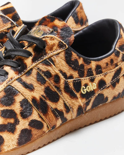 Vintage Gola Leopard Print Calf Hide Trainers - UK6