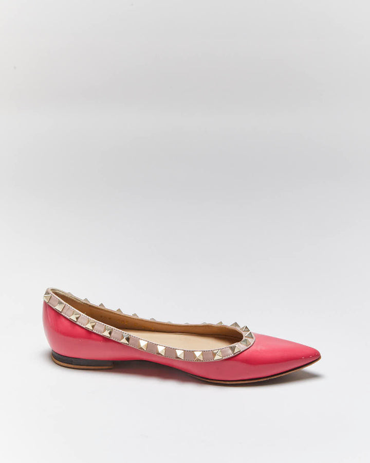 Vintage 00s Valentino Rockstud Ballet Flats - UK3.5