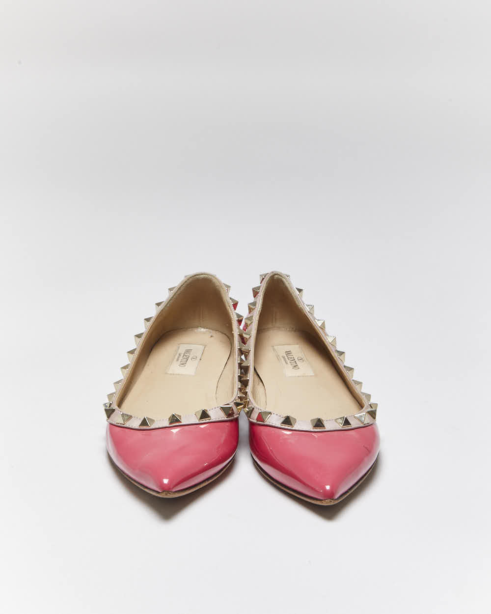 Vintage 00s Valentino Rockstud Ballet Flats - UK3.5