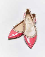 Vintage 00s Valentino Rockstud Ballet Flats - UK3.5