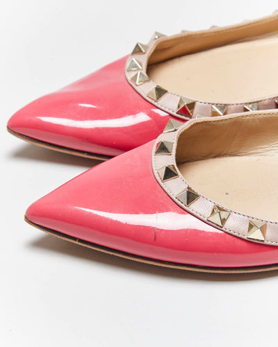 Vintage 00s Valentino Rockstud Ballet Flats - UK3.5