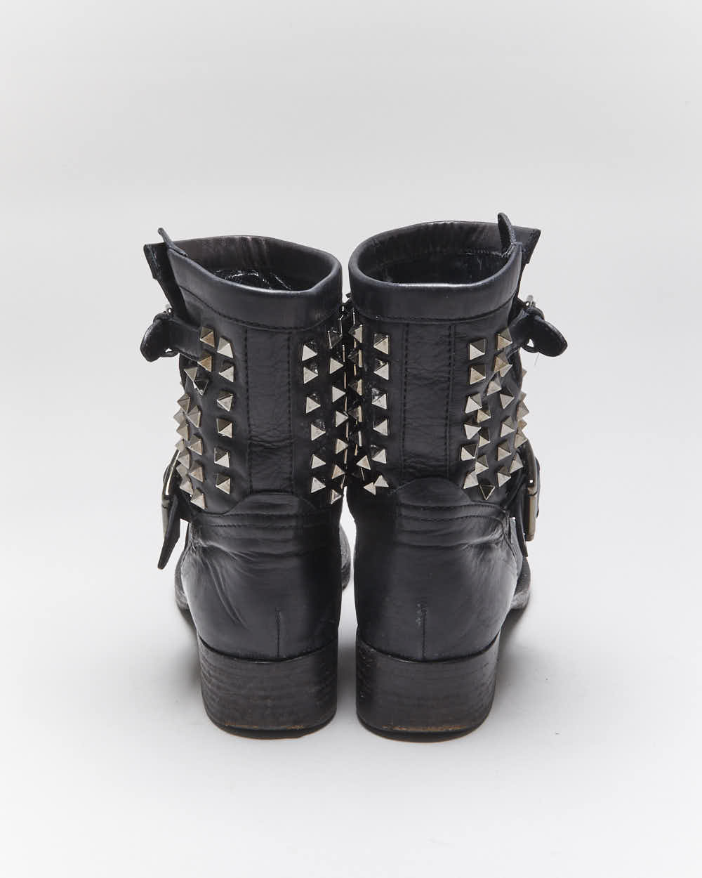 Vintage 00s Valentino Garavani Rockstud Biker Boots - UK8