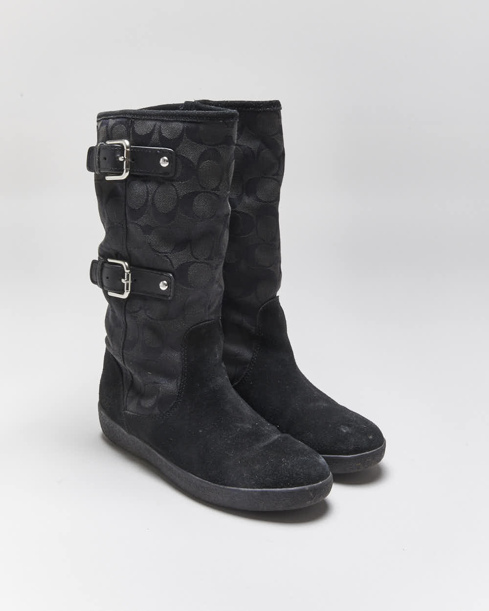 Vintage Y2k 00s Coach Monogram Boots - UK4