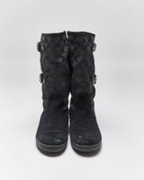 Vintage Y2k 00s Coach Monogram Boots - UK4
