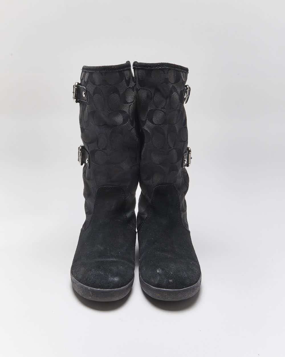 Vintage Y2k 00s Coach Monogram Boots - UK4