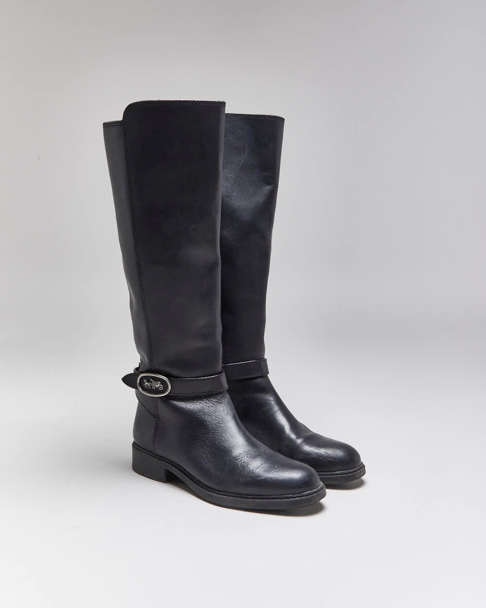 Coach Leather Riding Style Boots - UK3