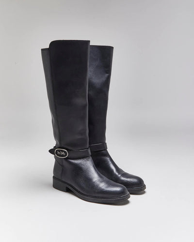 Coach Leather Riding Style Boots - UK3