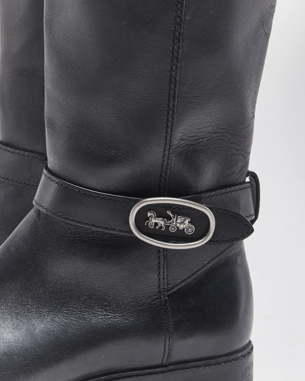 Coach Leather Riding Style Boots - UK3