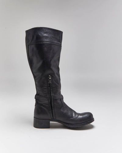 Vintage Prada Leather Riding Boots - UK6