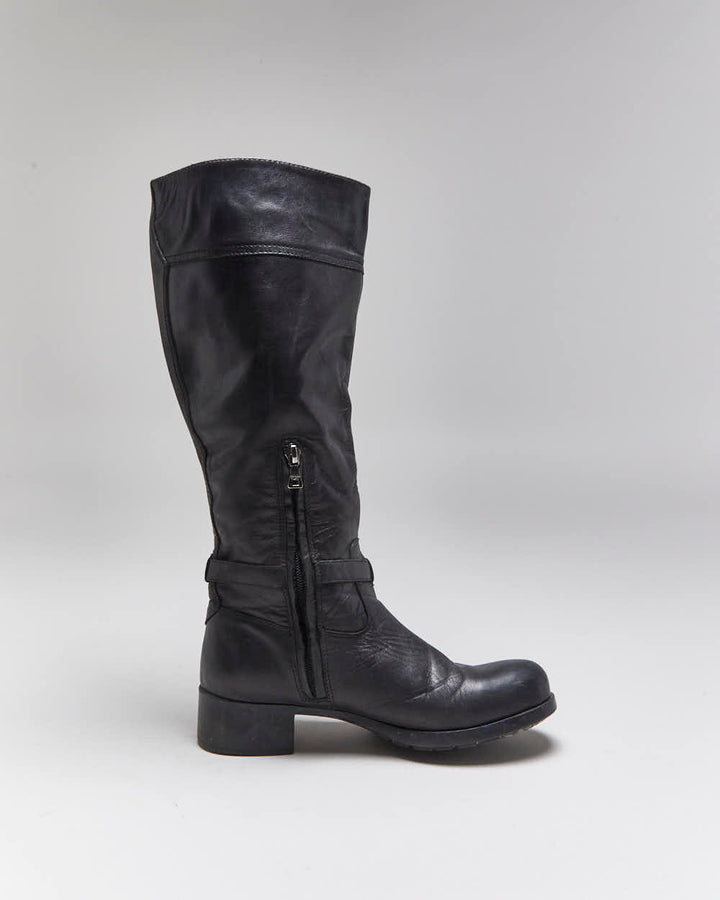 Vintage Prada Leather Riding Boots - UK6
