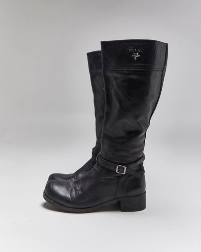 Vintage Prada Leather Riding Boots - UK6
