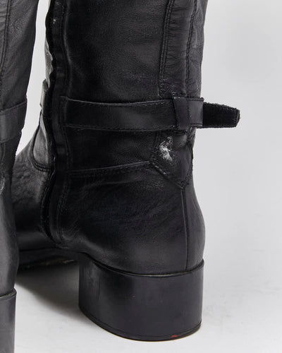 Vintage Prada Leather Riding Boots - UK6