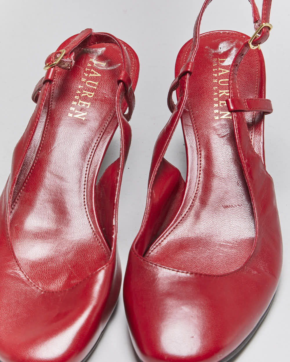 Vintage Ralph Lauren Sling Back Kitten Heels - UK5