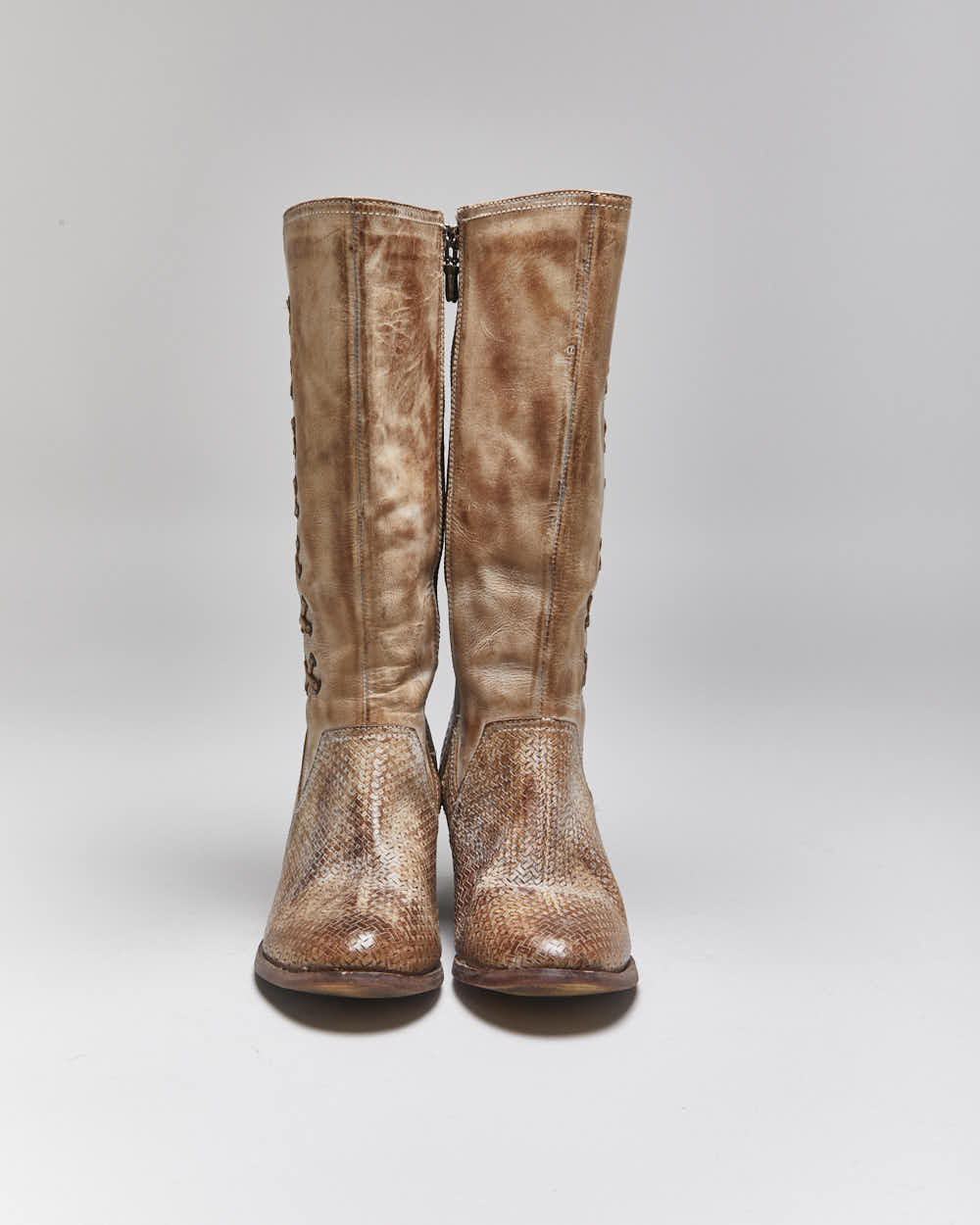 Vintage Roan Lace-up Style Cowboy Boots - UK6