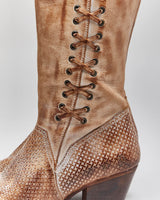 Vintage Roan Lace-up Style Cowboy Boots - UK6