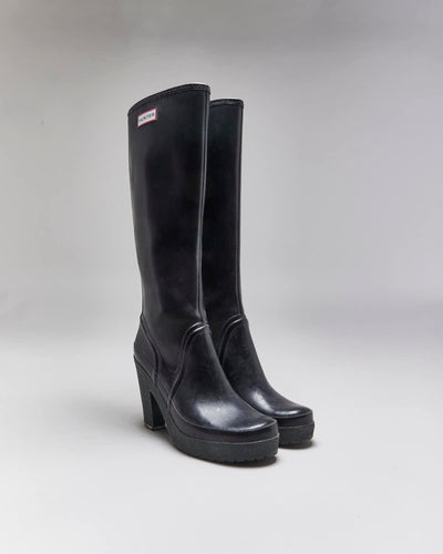 Hunter Heeled Wellington Boots - UK8