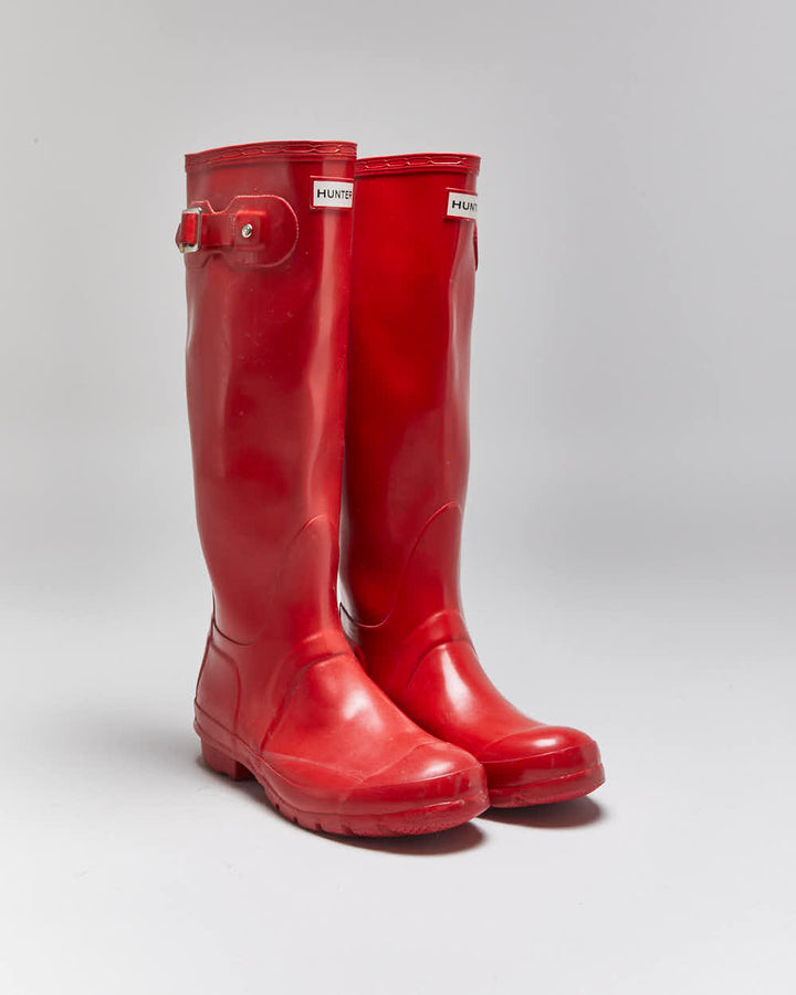 Hunter Red Wellington Boots - UK4