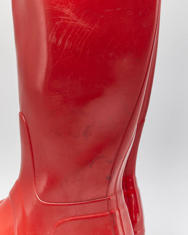 Hunter Red Wellington Boots - UK4