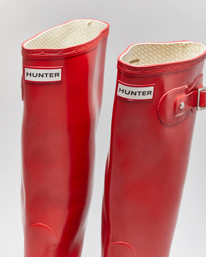 Hunter Red Wellington Boots - UK4