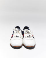 Vintage 2000s Women's Gucci Two-Tone Leather Mesh Low Trainers - UK 5