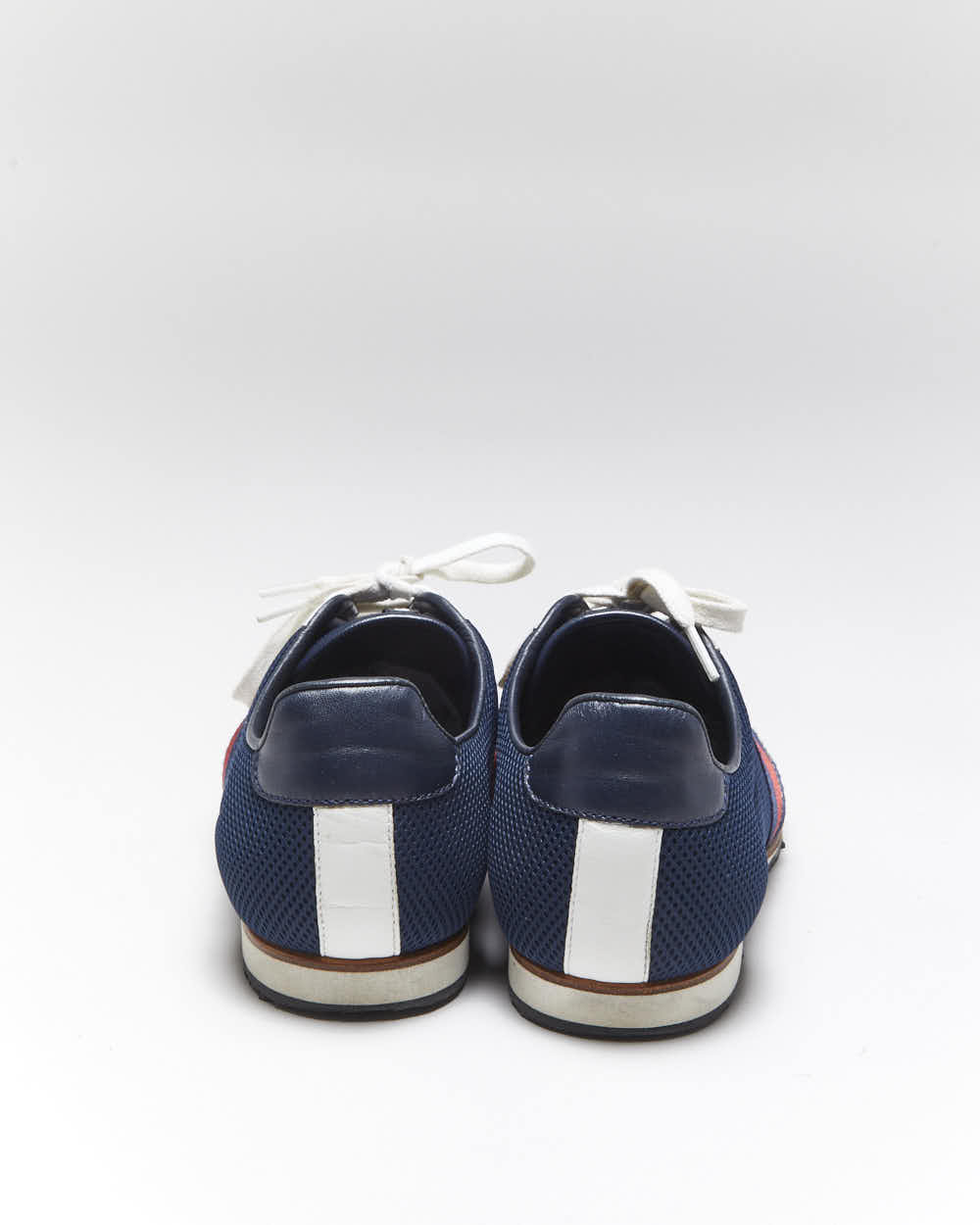 Vintage 2000s Women's Gucci Two-Tone Leather Mesh Low Trainers - UK 5