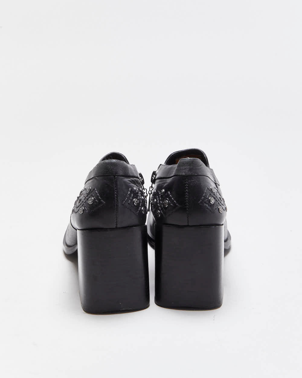 Vintage Harley Davidson Square Toe Heels - UK6.5