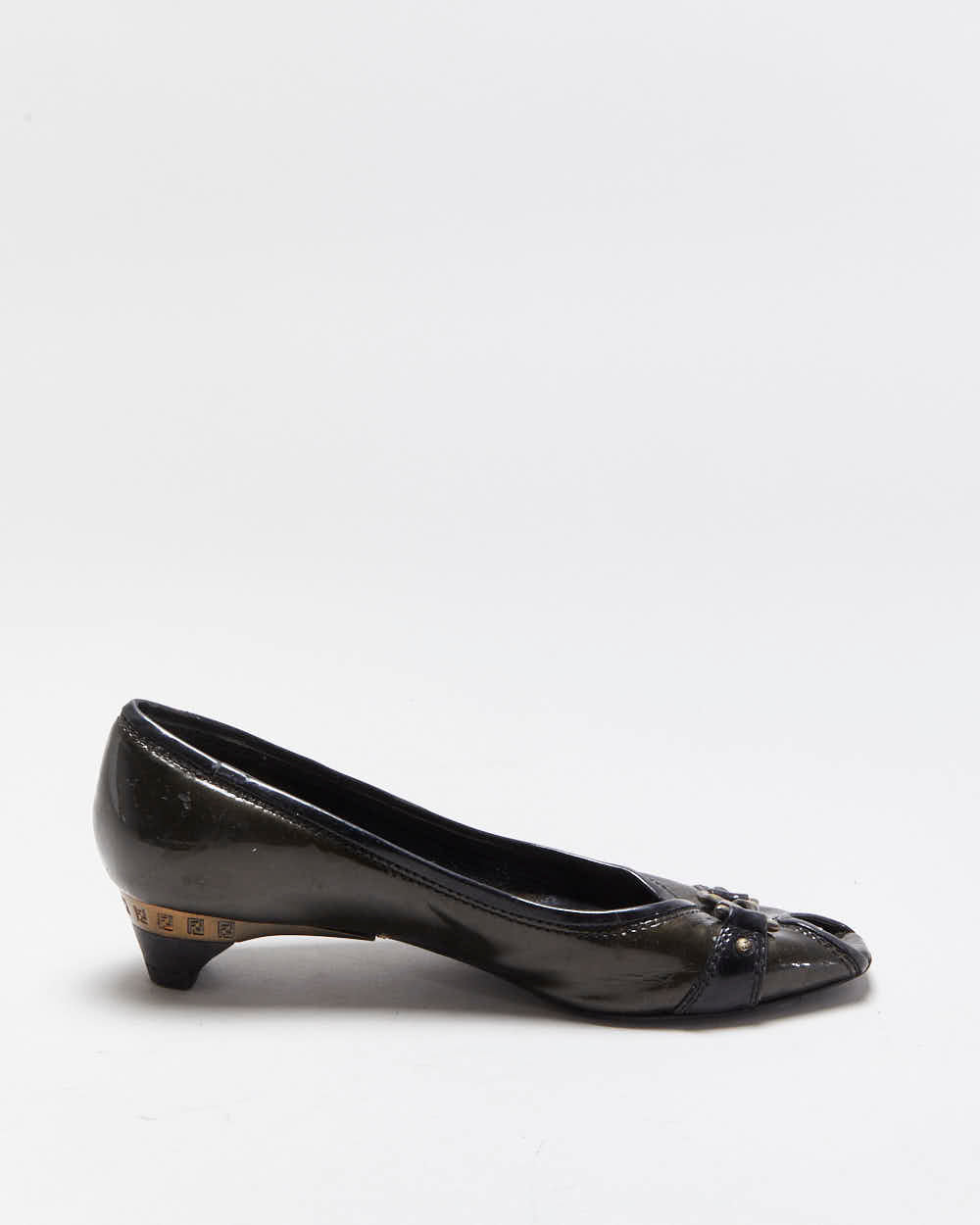 Vintage Fendi Patent Kitten Heels - UK4.5