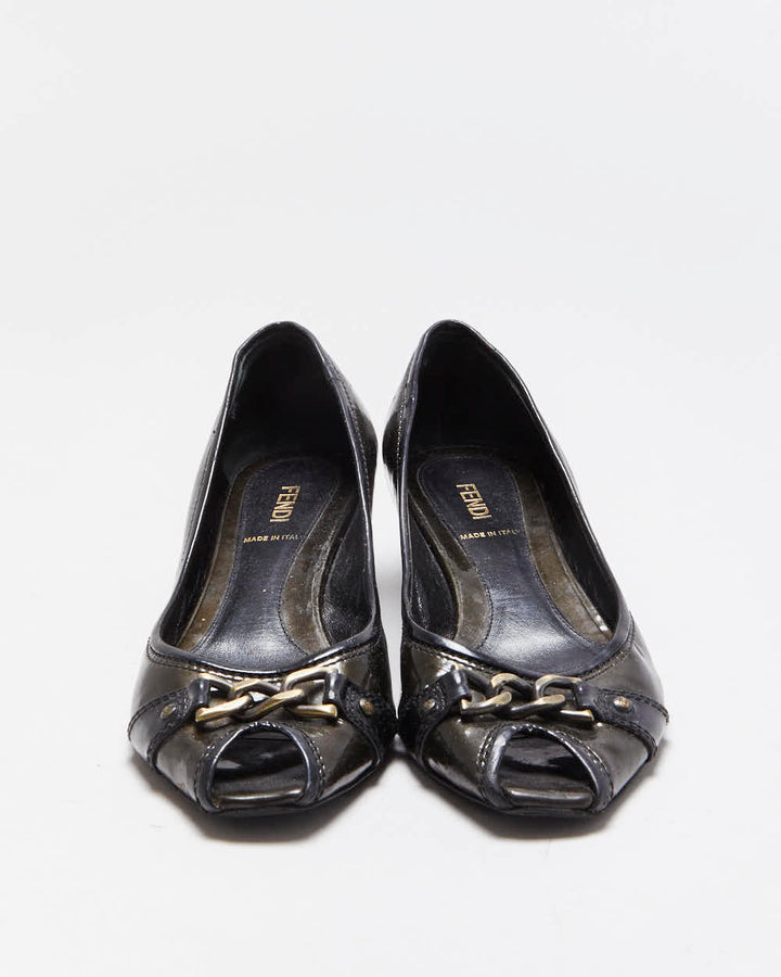 Vintage Fendi Patent Kitten Heels - UK4.5
