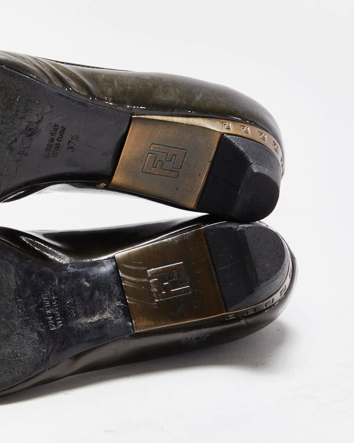 Vintage Fendi Patent Kitten Heels - UK4.5